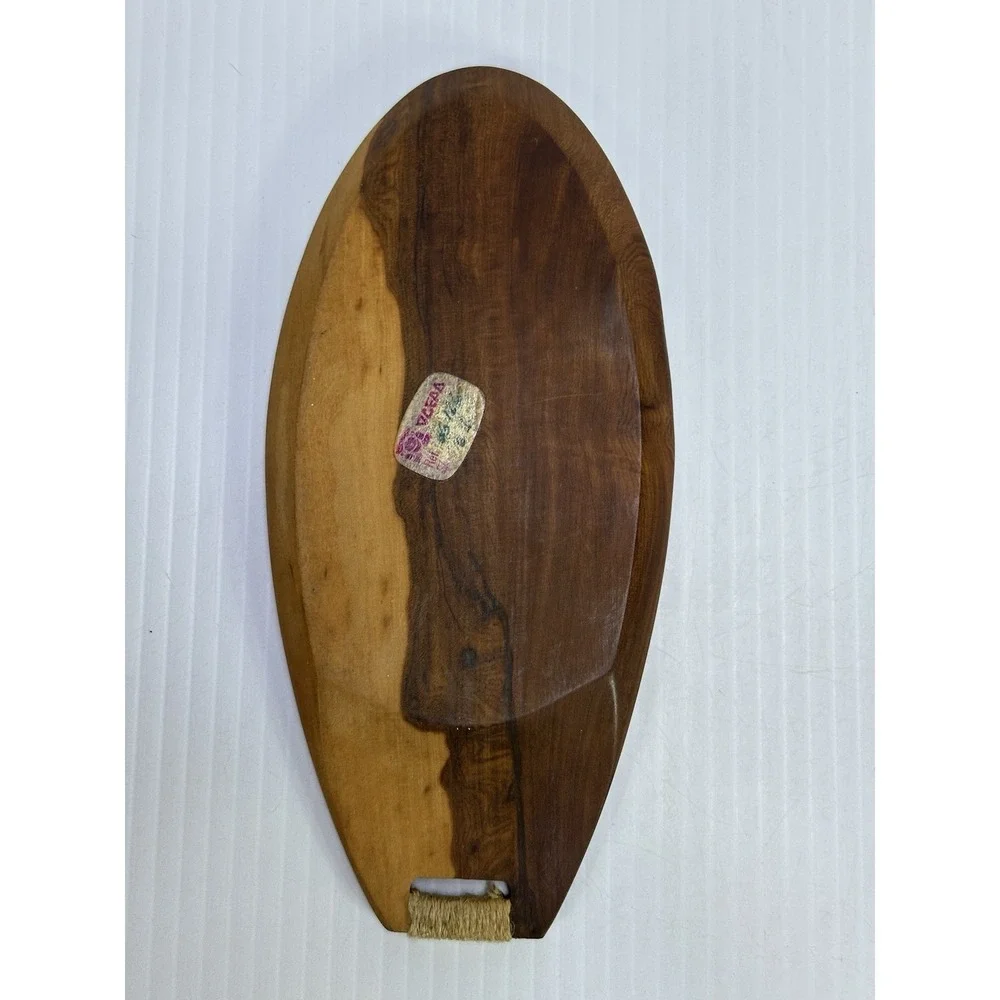Vintage Teak Wood Snack Trays Set of 4 Atomic MCM‎ Original Label